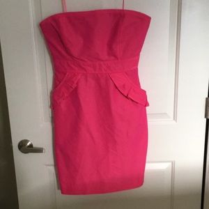 J. Crew women’s hot pink strapless dress, size 10